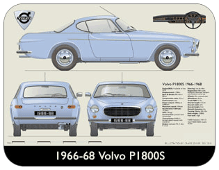 Volvo P1800S 1966-68 Place Mat, Medium